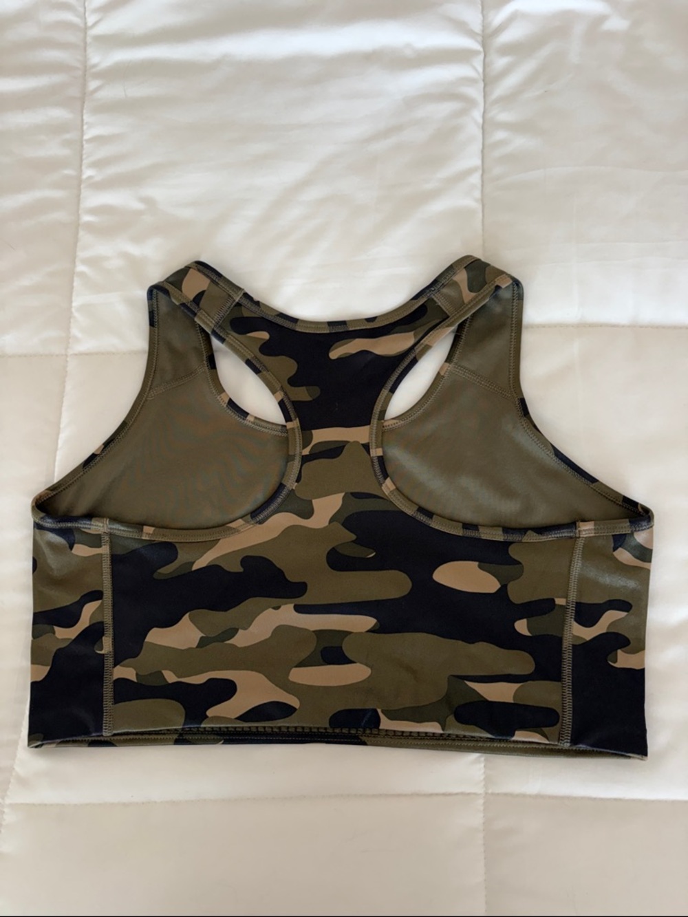 Nike Camo Sports Bra - Olive, Black, Tan - 1X - Picture 5 of 7